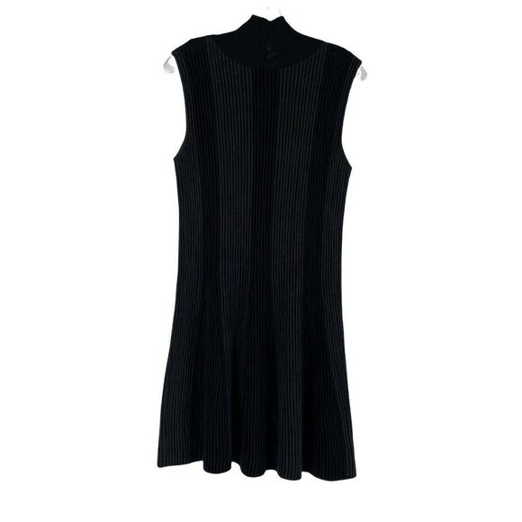 Crea Concept Dress Wool Blend Gray Accordion Pleated Mock Neck Size 40 US 8 Chic - Picture 3 of 6